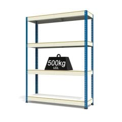 RAX1 White and Blue with Melamine Shelves