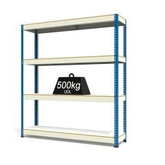 RAX1 White and Blue with Melamine Shelves