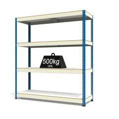 RAX1 White and Blue with Melamine Shelves