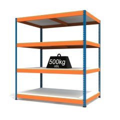 RAX1 Blue and Orange with Melamine Shelves