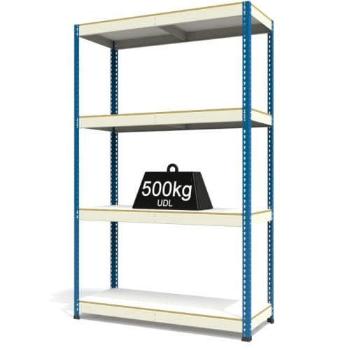 RAX1 White and Blue with Melamine Shelves