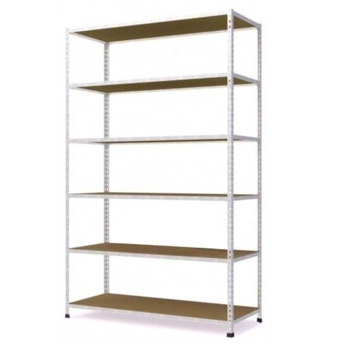 Galvanised Medium Duty Shelving with Chipboard shelves