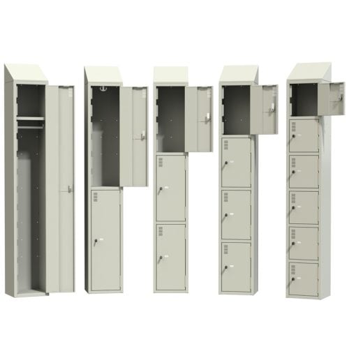 Steel Lockers - Smoke White - Bespoke Colours Available