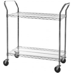 Chrome wire trolley two levels