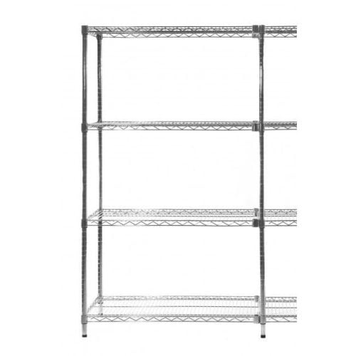 Chrome Wire Shelving 1820mm Height with 4 Shelves - Image 3