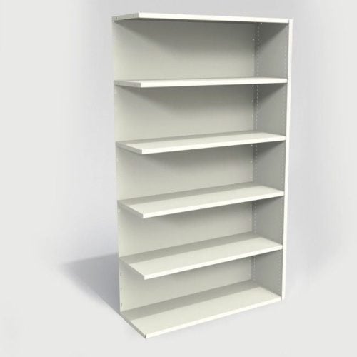 Fineline Adjustable Delta Edge Shelving with 5 Levels with Back - H1850mm x W1000mm x D450mm - Image 6